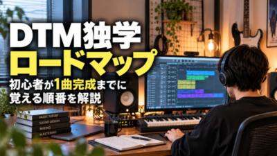DTM独学ロードマップ｜初心者の始め方と1曲完成までに覚える順番を解説