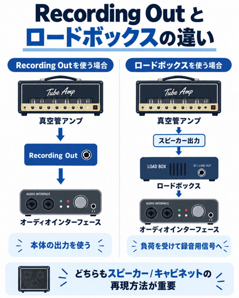 Recording Out側とロードボックスの違い