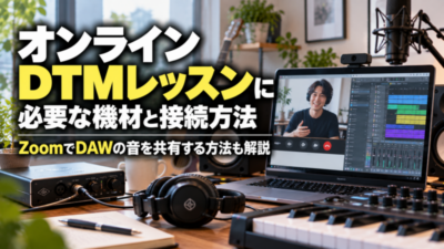 オンラインDTMレッスンに必要な機材と接続方法｜ZoomでDAWの音を共有する方法も解説